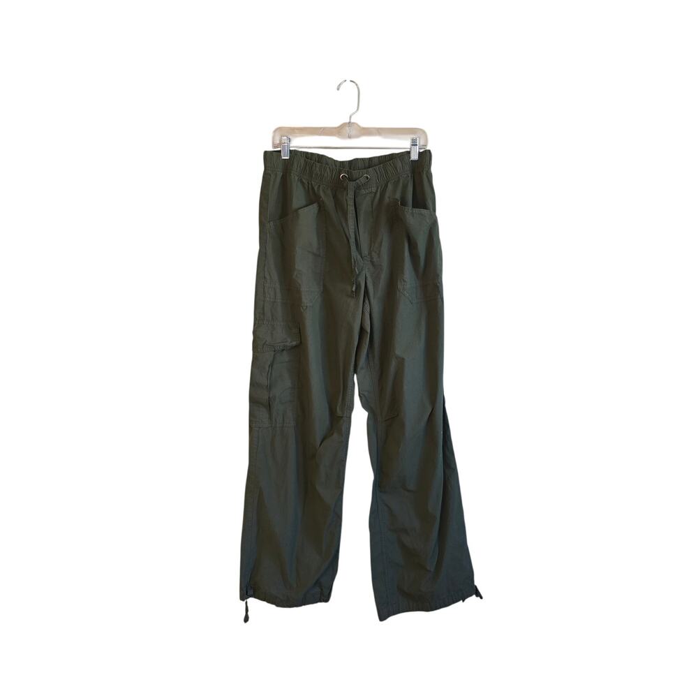 Aerie green wide leg cinch ankle pants size large